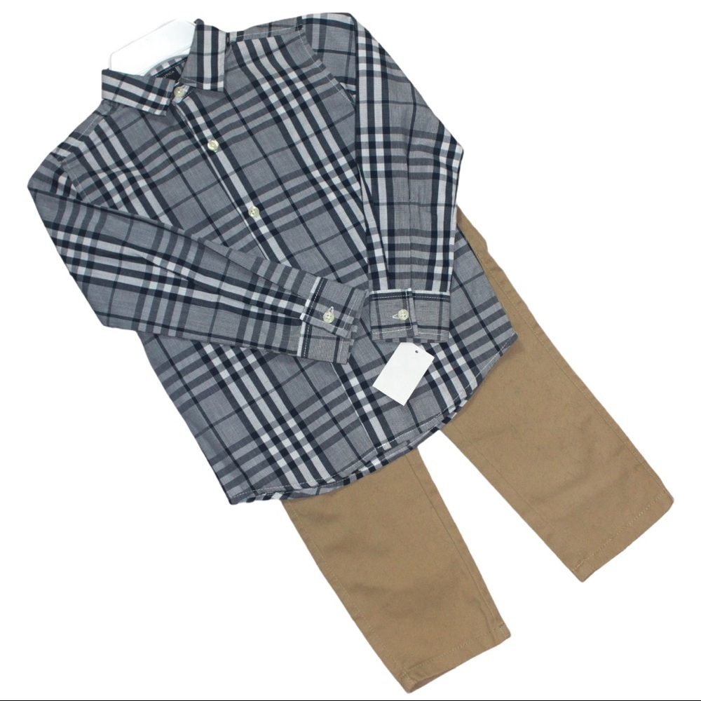 Boys Nautica 2 Piece set Button Down/Pnts Sz 5